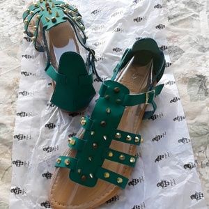 jacobies Shoes - Teal studs & spikes sandals jacobies Shoes - Teal studs & spikes sandals